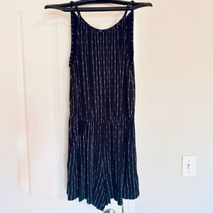 Old Navy Women’s Black with Stripes Romper Jumpsuit Sleeveless NWOT Medium M